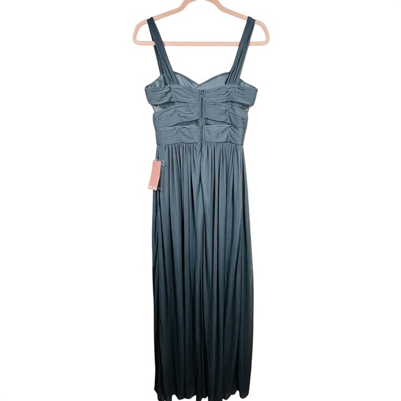 NWT Birds Grey Elsye Dress XS Sage Mesh Formal Prom Bridal Gown - Picture 3 of 10